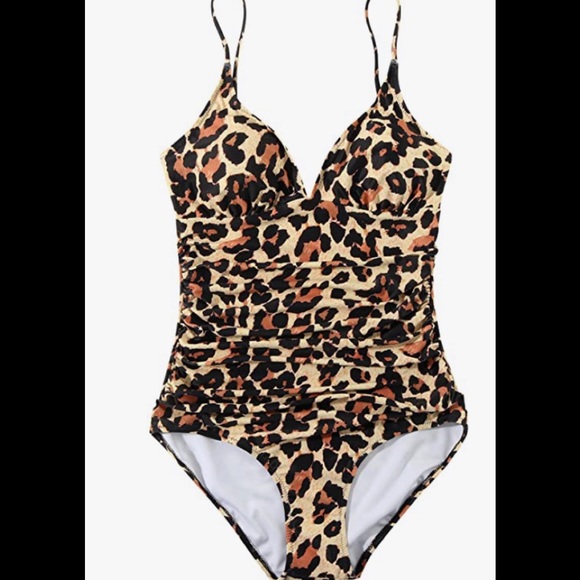 Women V Neck One Piece Swimsuit size XL - Picture 2 of 4
